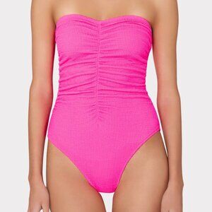 Milly Brand New with $275 Tags Attached!! Textured Ruched One Piece Swimsuit